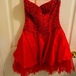 Strapless beaded dress